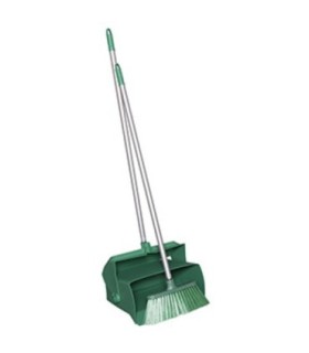 REMCO Dust Pan/Broom Set - Lobby - 14.56x7.13x47.5" - Green Price/EA