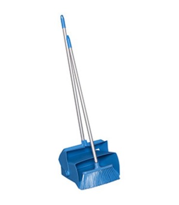 REMCO Dust Pan/Broom Set - Lobby - 14.56x7.13x47.5" - Blue Price/EA