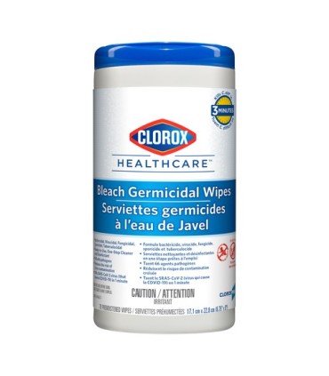 Clorox CLO-01308PK03 Wipes - Clorox Health Bleach Canister - 6/70ct, Case: 6