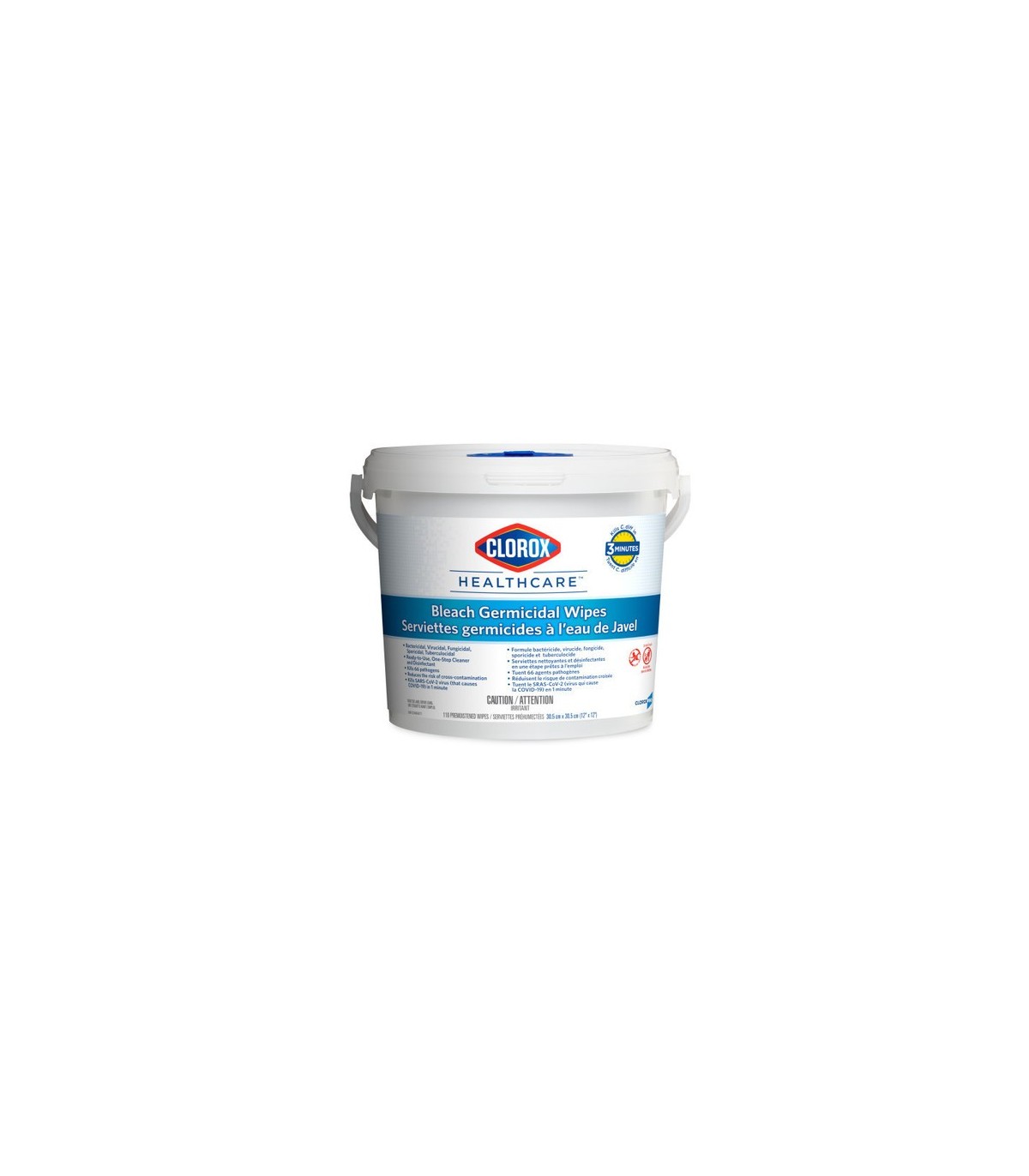 Clorox CLO-01309PK03 Wipes - Clorox Com Solutions Bleach - Tub - 2/110ct, Case: 2