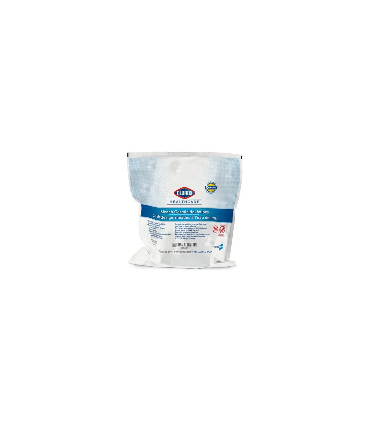Clorox CLO-01310PK03 Wipes - Clorox Health Bleach Refill Only - 2/110ct, Case: 2