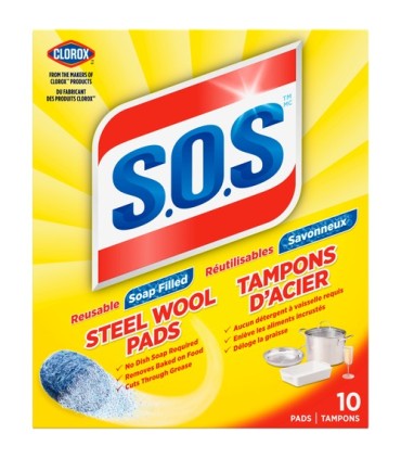 Clorox CLO-01346 S.O.S. Soap Pads - 6/10ct, Case: 6