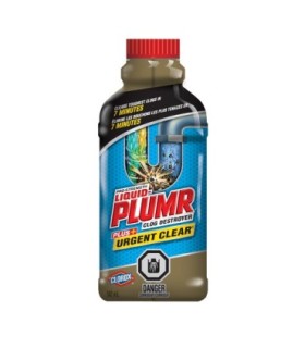 Clorox CLO-01368PK01 Liquid Plumr - Urgent Clear - 6/502mL, Case: 6