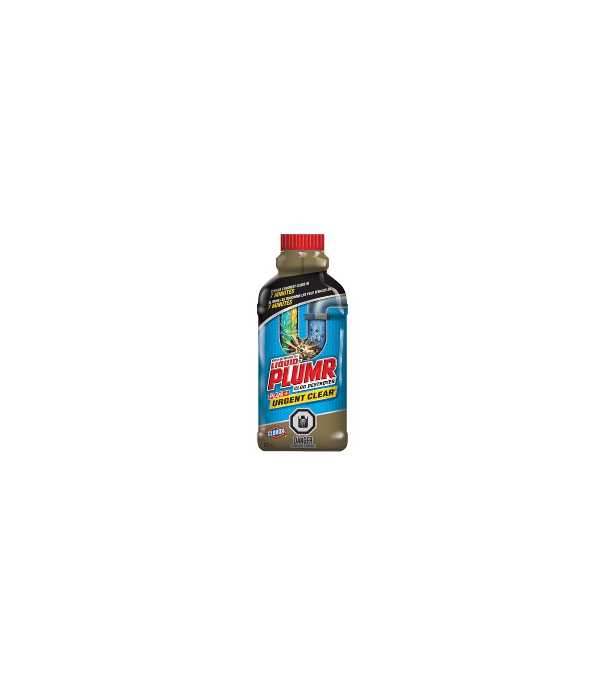 Clorox CLO-01368PK01 Liquid Plumr - Urgent Clear - 6/502mL, Case: 6