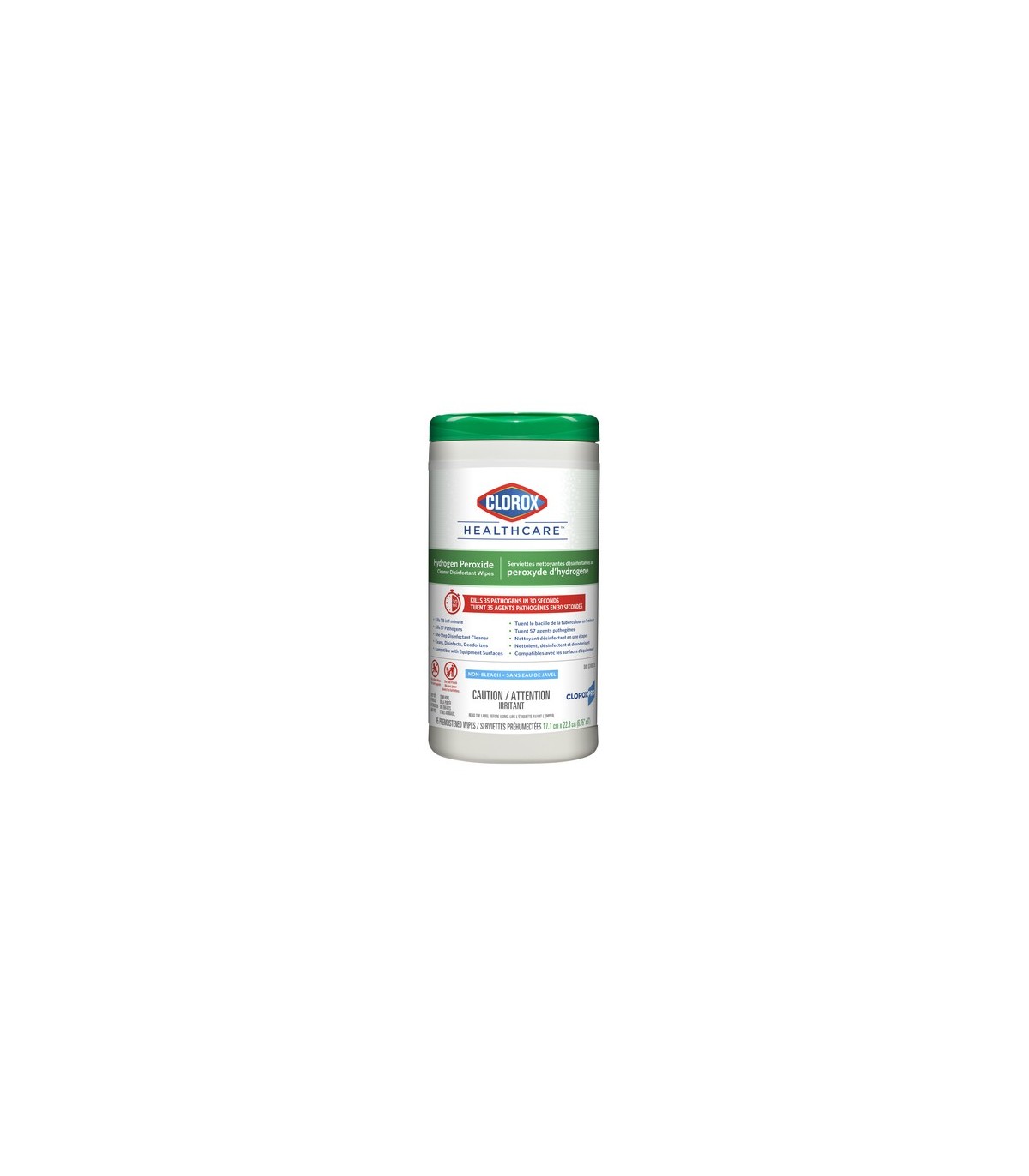 Clorox CLO-01456PK01 Wipes - Clorox Hydrogen Peroxide Disinf Tub - 6/95ct, Case: 6