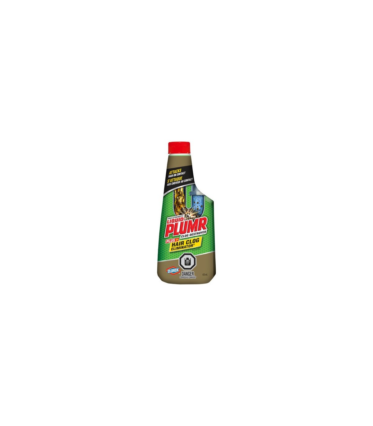 Clorox CLO-01475 Liquid Plumr - Hair Clog Eliminator - 6/473mL, Case: 6
