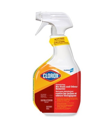 Clorox CLO-01693PK01 Clorox Disinfecting Bio Stain/Odour Remover - 9/946mL, Case: 9