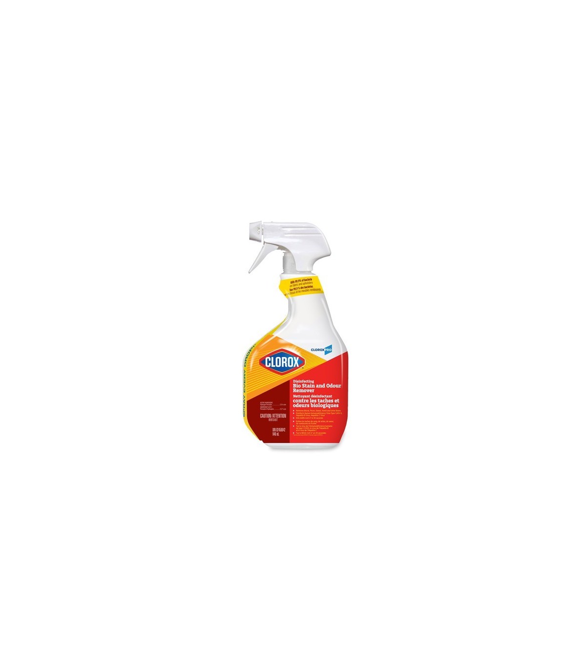 Clorox CLO-01693PK01 Clorox Disinfecting Bio Stain/Odour Remover - 9/946mL, Case: 9