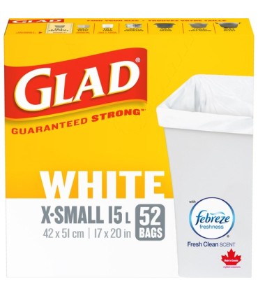 Clorox CLO-10299FZ Glad - Kitchen Catcher Roommate 15L - 12/52ct, Case: 12