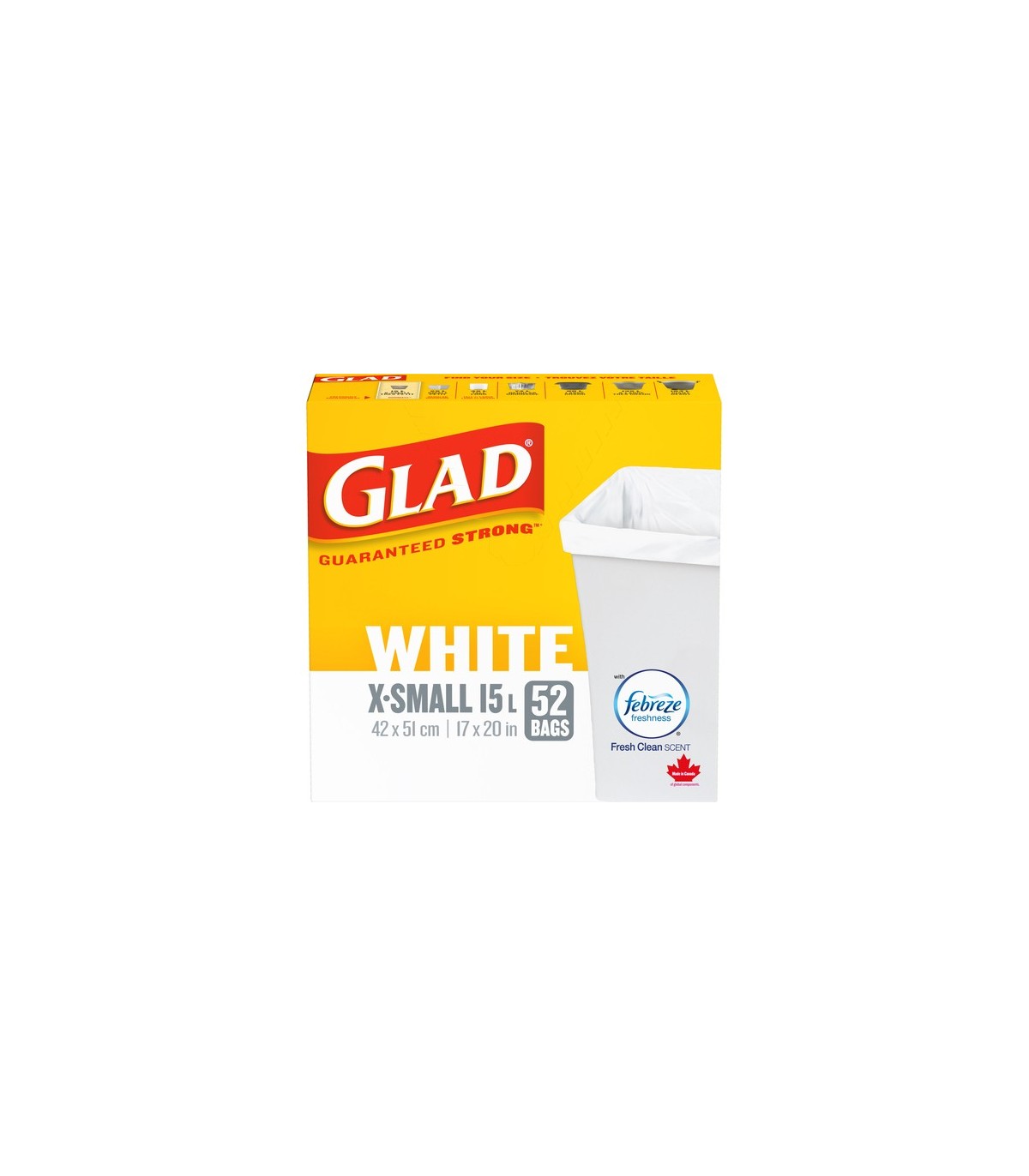 Clorox CLO-10299FZ Glad - Kitchen Catcher Roommate 15L - 12/52ct, Case: 12