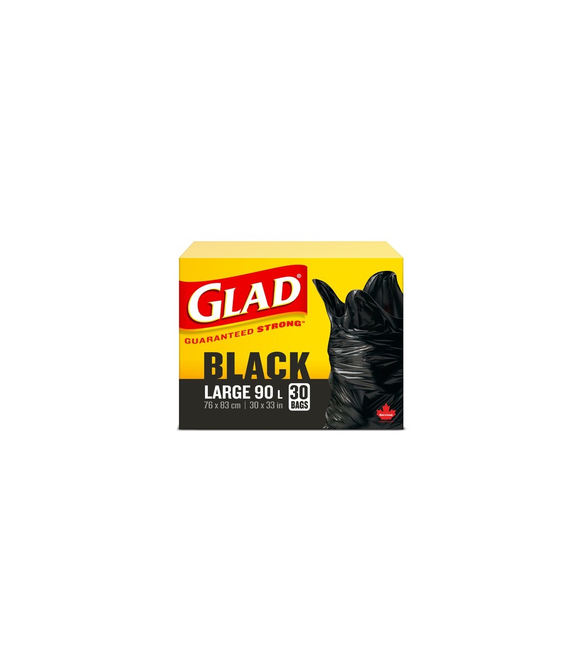 Clorox CLO-11837PAK2 Glad - Easy-Tie Garbage Bag Large 90L - 8/30ct, Case: 8