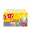 Clorox CLO-30218FRM1 Glad - East Tie Clear Kitchen Bag Reg 25L - 12/48ct, Case: 12