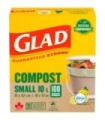 Clorox CLO-30265FRM7 Glad - Compostable Bag Small Lemon 10L - 8/100ct, Case: 8