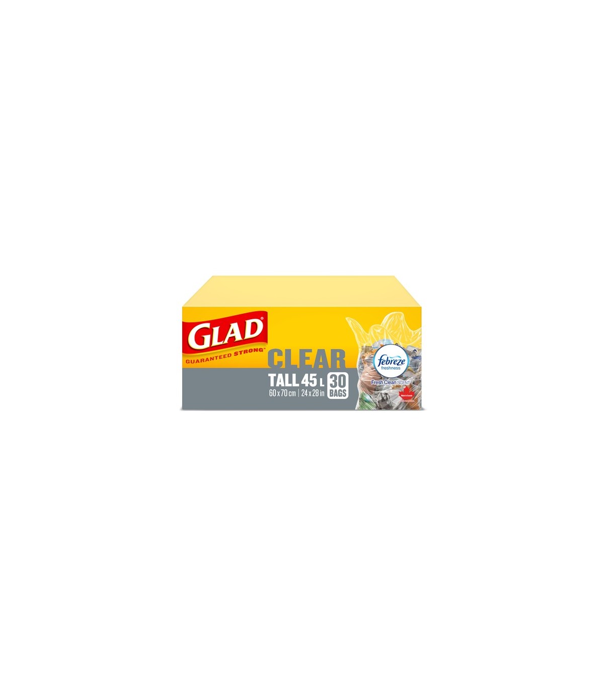 Clorox CLO-30269 Glad - Easy-Tie Kitchen Catcher Tall White 45L-12/30ct, Case: 12