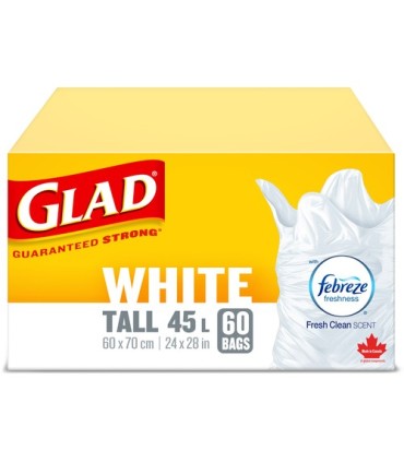 Clorox CLO-30279 Glad - Easy-Tie Kitchen Catcher Tall 45L - 6/60ct, Case: 6