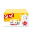 Clorox CLO-30296 Glad - East Tie Regular White Bag Unsct 25L - 12/18ct, Case: 12