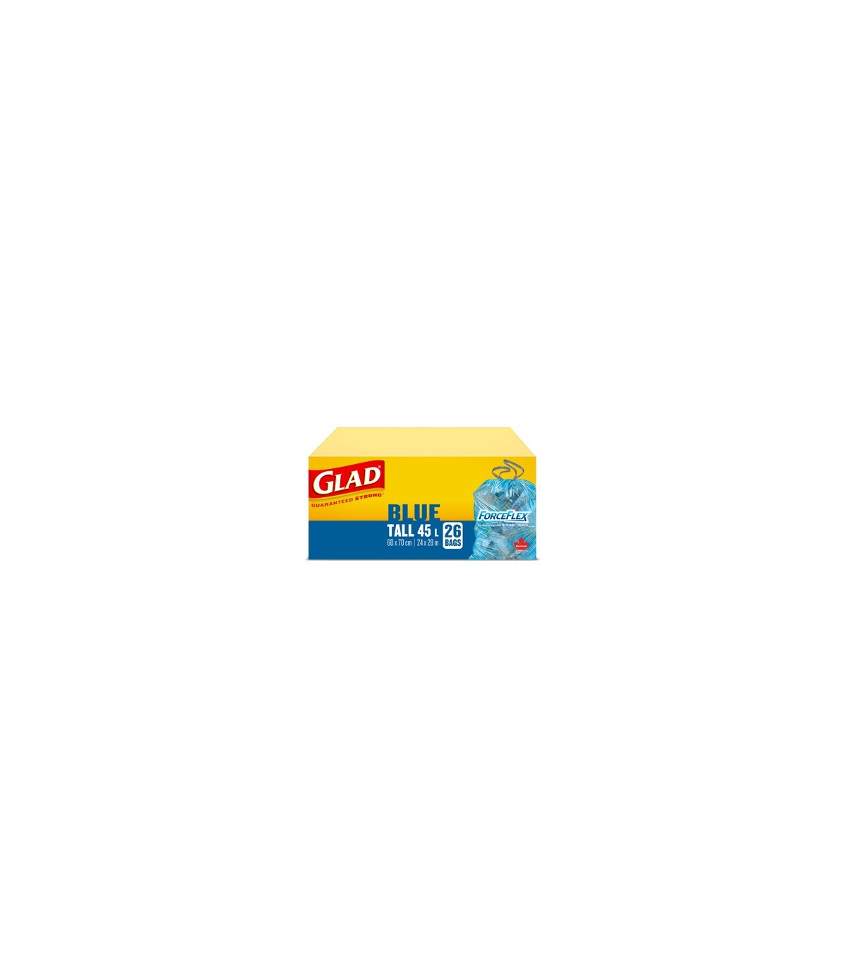 Clorox CLO-30302 Glad -Garbage Bag TieNTss Forcflx Tall Blu 45L-12/26ct, Case: 12