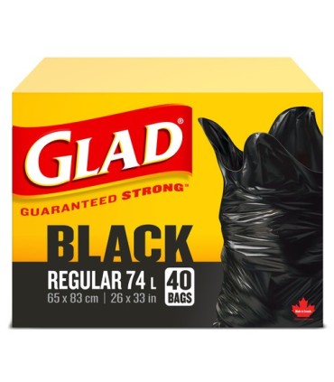 Clorox CLO-30311 Glad - Easy-Tie Regular Garbage Bag 74L - 8/40ct, Case: 8