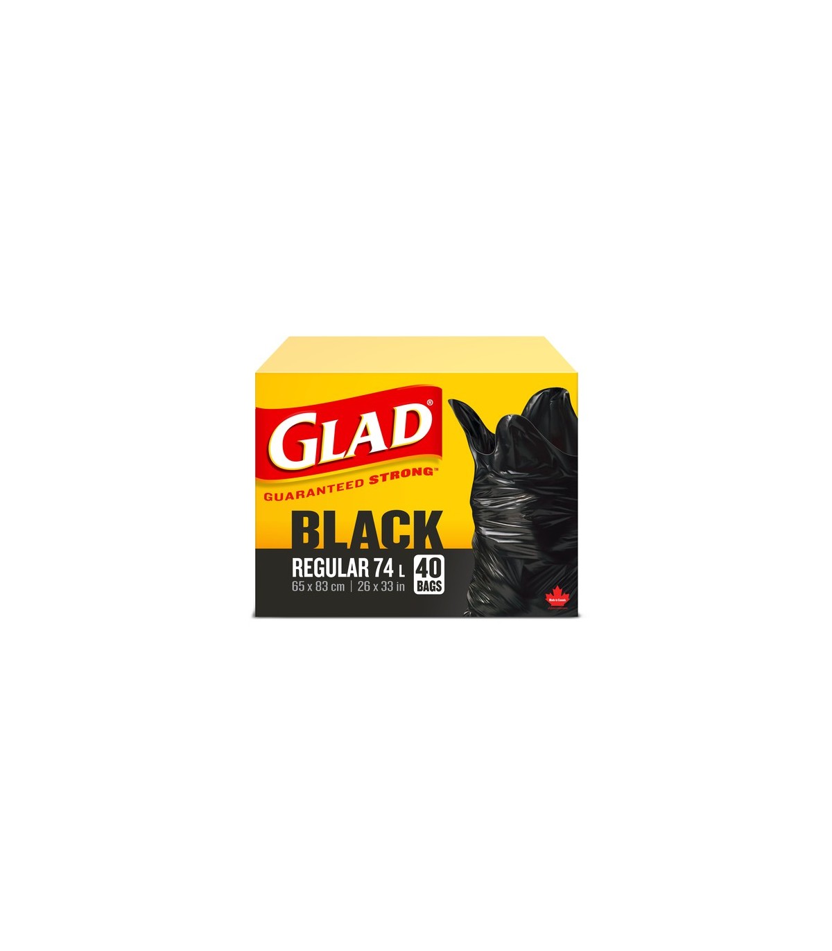Clorox CLO-30311 Glad - Easy-Tie Regular Garbage Bag 74L - 8/40ct, Case: 8