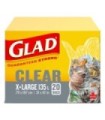 Clorox CLO-30314 Glad - Garbage Bag X-Large Clear 135L - 8/20ct, Case: 8
