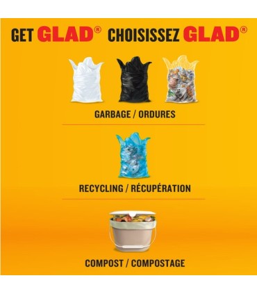 Clorox CLO-30317 Glad - Regular Garbage Bag Clear 74L - 16/10ct, Case: 16