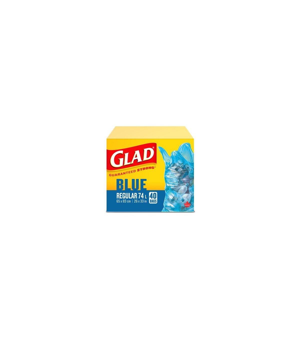 Clorox CLO-30347 Glad - Garbage Bag Regular Blue 74L - 8/40ct, Case: 8