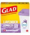 Clorox CLO-45003 Glad - X-S Garbage Bag Open Top Lavender 15L - 12/52ct, Case: 12
