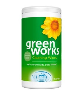 Clorox CLO-55873PK01 Wipes - Green Works Cleaning Unscented - 6/75ct, Case: 6 - CLO-55873PK01 -  - [unit price]