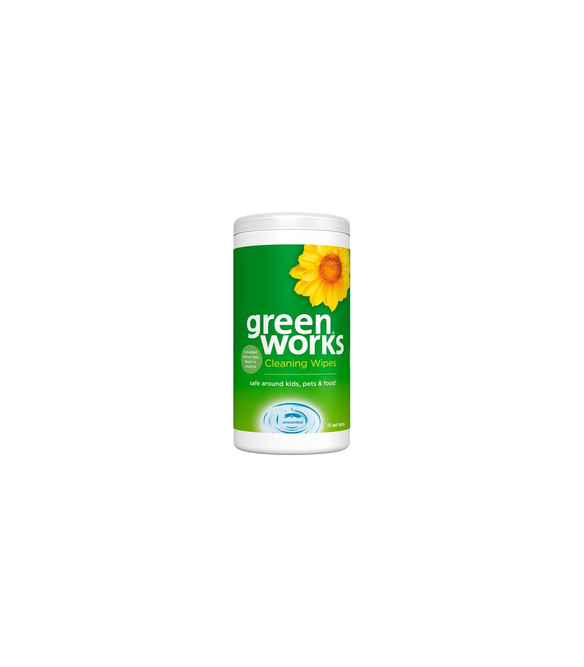 Clorox CLO-55873PK01 Wipes - Green Works Cleaning Unscented - 6/75ct, Case: 6 - CLO-55873PK01 -  - [unit price]