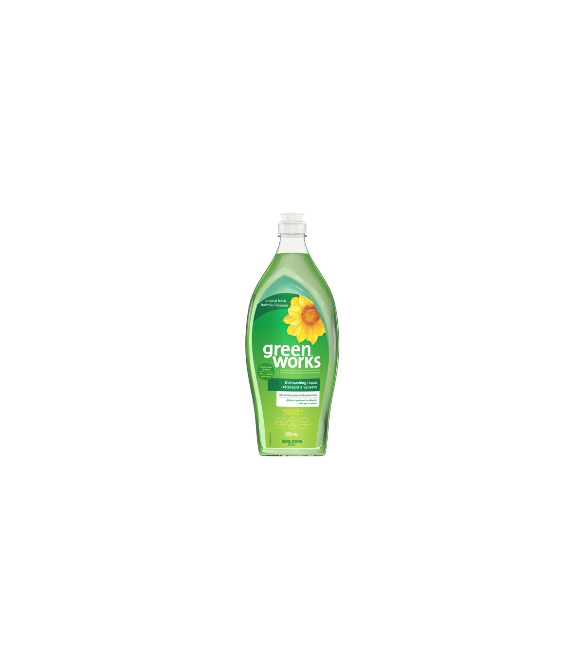 Clorox CLO-66269 Green Work Dishwashing Liquid Original - 6/650ml, Case: 6