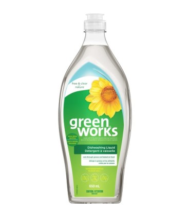 Clorox CLO-66271 Green Work Dishwashing Liquid Free & Clear - 6/650ml, Case: 6