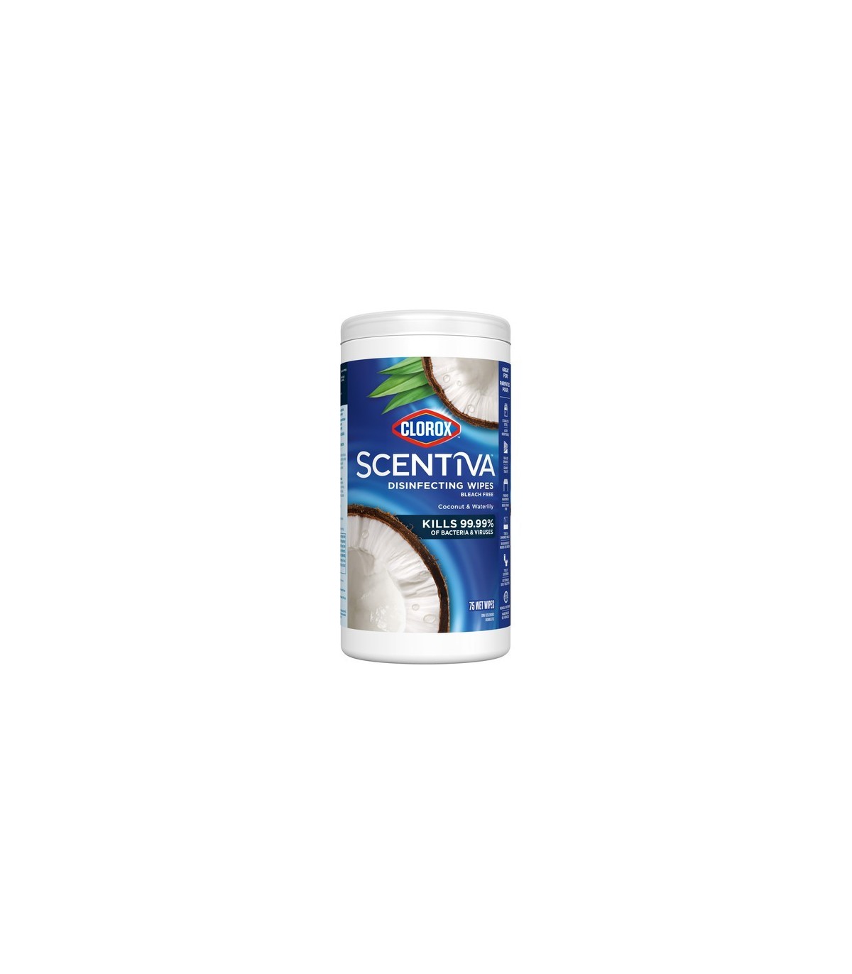 Clorox CLO-67351 Wipes - Clorox Scentiva Disinf Cocont/Waterly - 6/75ct, Case: 6