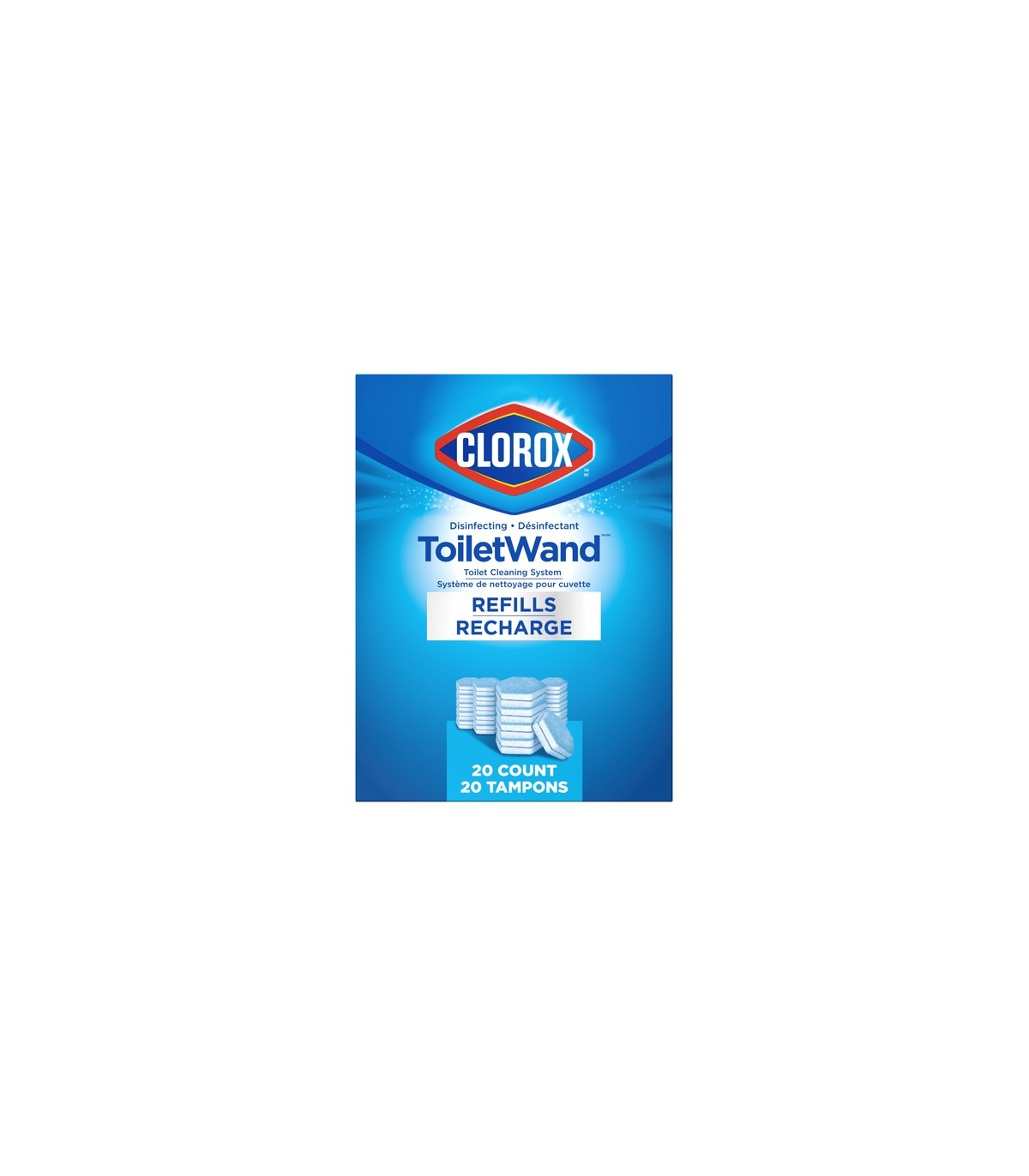 Clorox CLO-67432 Bathroom - Clorox TBowl Wand Refill - 20ct/4pk/cs, Case: 4