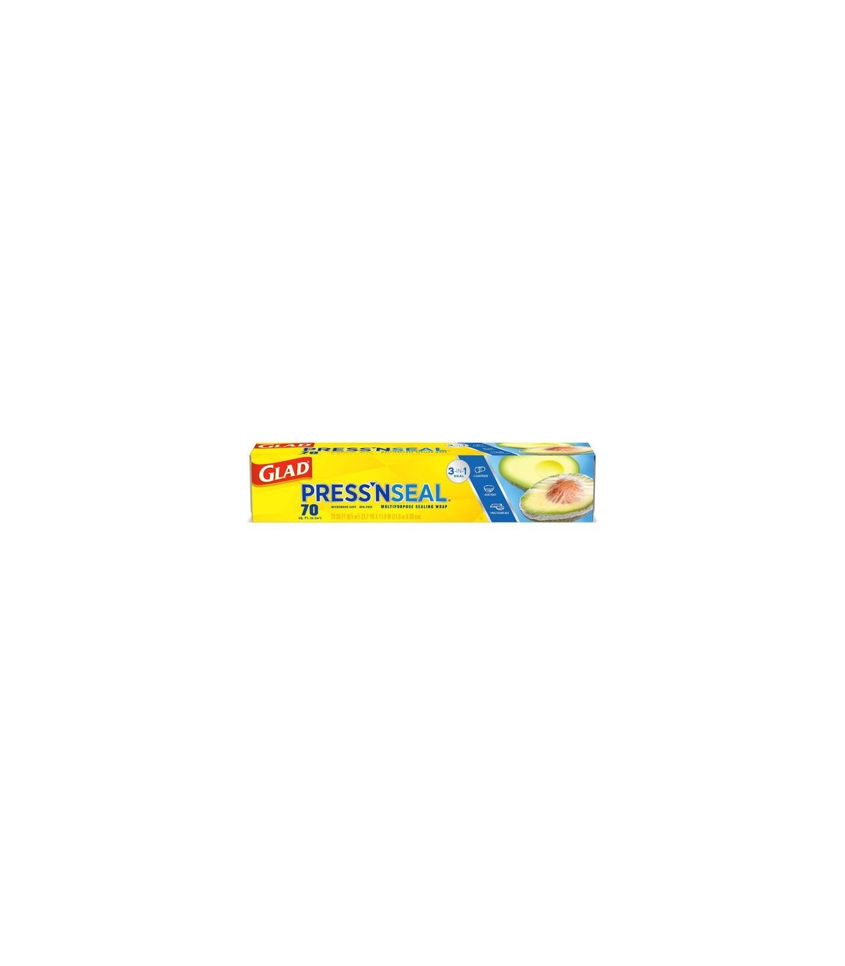 Clorox CLO-70441 Glad - Plastic Wrap Press & Seal - 12/70sqft, Case: 12