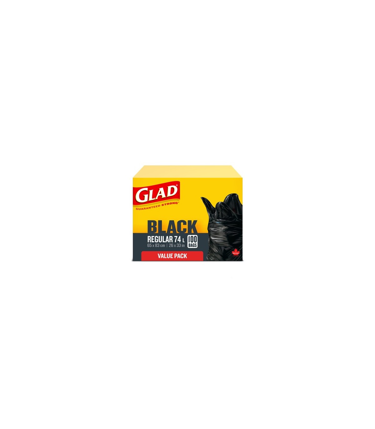 Clorox CLO-80042PAK2 Glad - Easy Tie Regular Garbage Bag 74L - 100ct/1/cs, Case: 1