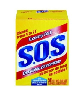 Clorox CLO-92162 S.O.S. Soap Pads - 50ct/8/cs, Case: 8