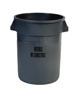 Rubbermaid FG263256GRAY SOP: Brute Straightwall Imp "Inedible" Eng/Spa 32G - Gray, Price Per CS - FG263256GRAY -  - [unit price]