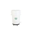 Rubbermaid FG263600WHT GreensKeeper - Brute Container w/Lid/Dolly 32G - White, Price Per EA