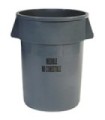 Rubbermaid FG264356GRAY SOP: Brute Container Straightwall 44G w/"Inedible"Logo-Gray, Price Per CS