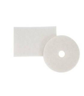 3M Canada Floor Pad - White Super Polish 19" 5/cs[F-4100-WHT-19], Case: 5