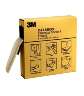 3M Canada Chemical Sorbent Fold HC 5"x50' 1/bx/3bx/cs[C-FL550DD], Case: 3