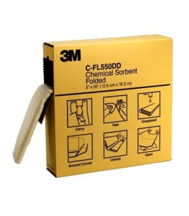 3M Canada Chemical Sorbent Fold HC 5"x50' 1/bx/3bx/cs[C-FL550DD], Case: 3