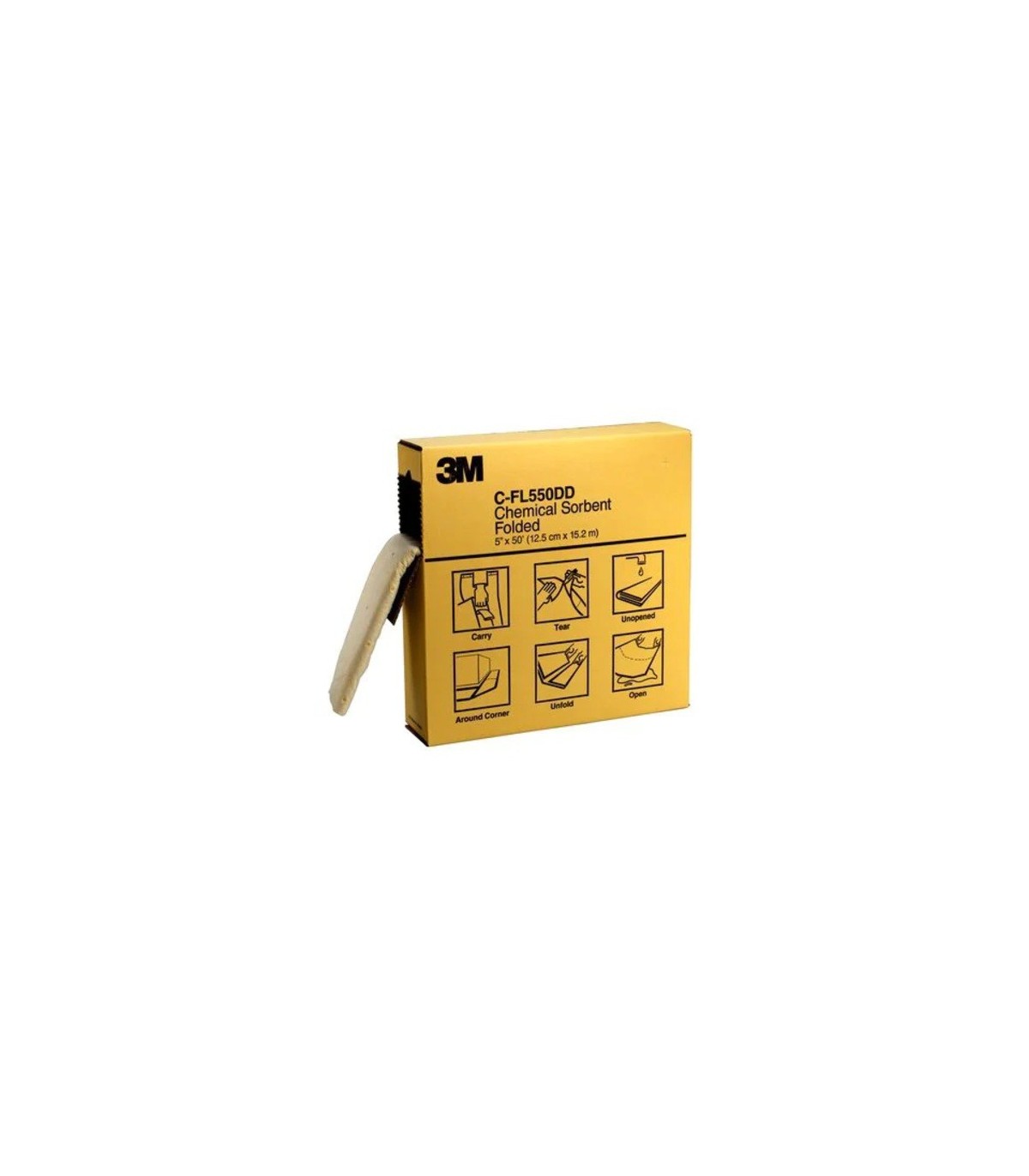 3M Canada Chemical Sorbent Fold HC 5"x50' 1/bx/3bx/cs[C-FL550DD], Case: 3