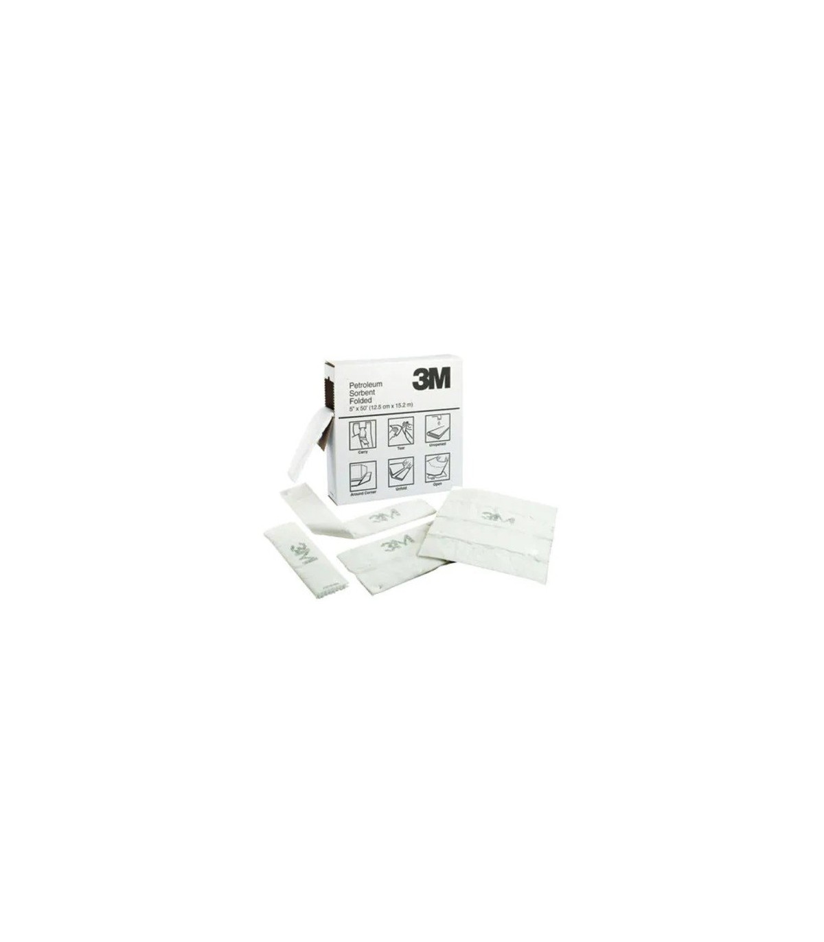 3M Canada Petroleum Sorbent Folded High Cap. 3/cs [P-FL550DD], Case: 3