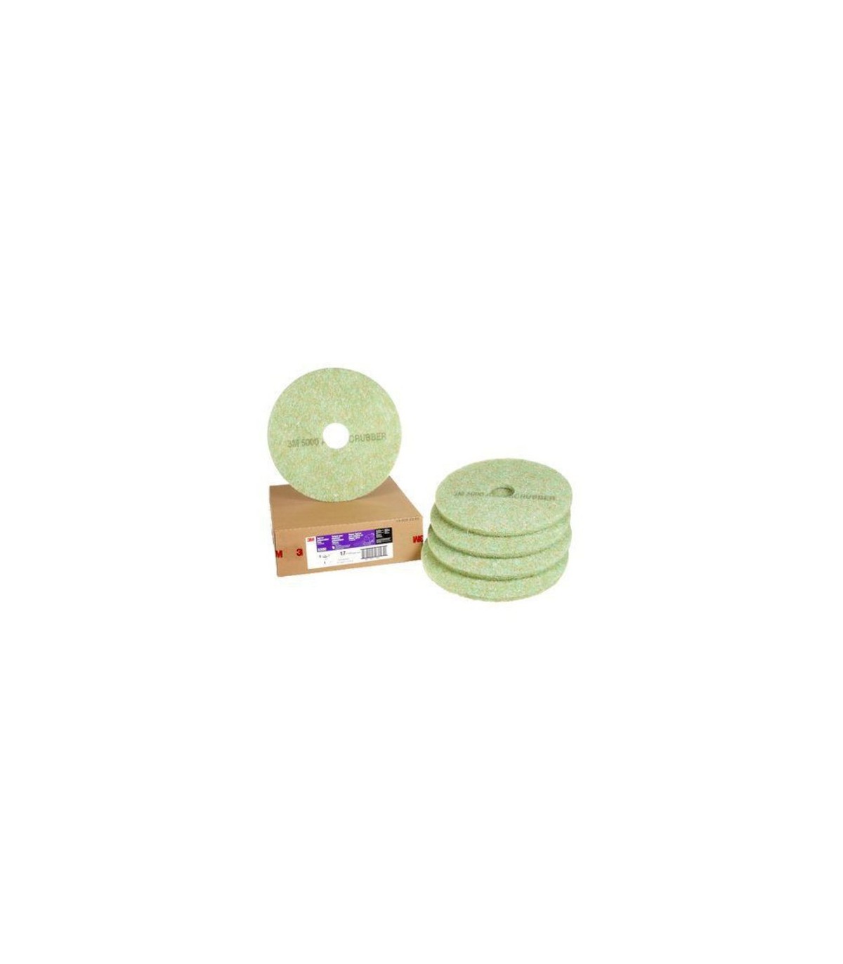 3M Canada Floor Pad-Green Topline Autosc 17" 5/cs[F-5000-GRN-17], Case: 5