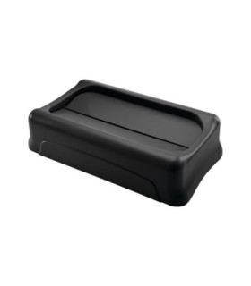Rubbermaid FG267360BLA Slim Jim - Swing Lid - Black, Price Per EA - FG267360BLA -  - [unit price]