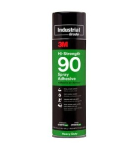 3M Canada Hi-Strength 90 Spray Adhesive Low VOC L25% Clear 24oz, Case: 12