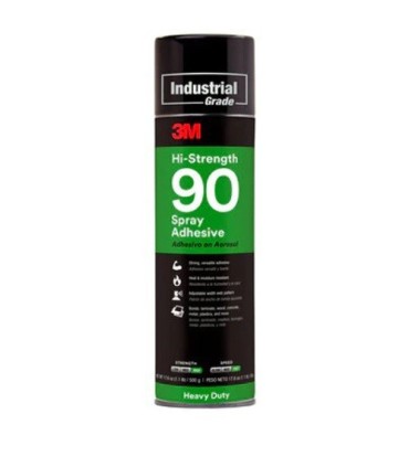 3M Canada Hi-Strength 90 Spray Adhesive Low VOC L25% Clear 24oz, Case: 12
