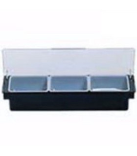 Rubbermaid FG289100BLA Final Sale: Condiment Dispenser w/Three 1qt Insert - Bl, Price Per EA - FG289100BLA -  - [unit price]