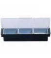Rubbermaid FG289100BLA Final Sale: Condiment Dispenser w/Three 1qt Insert - Bl, Price Per EA